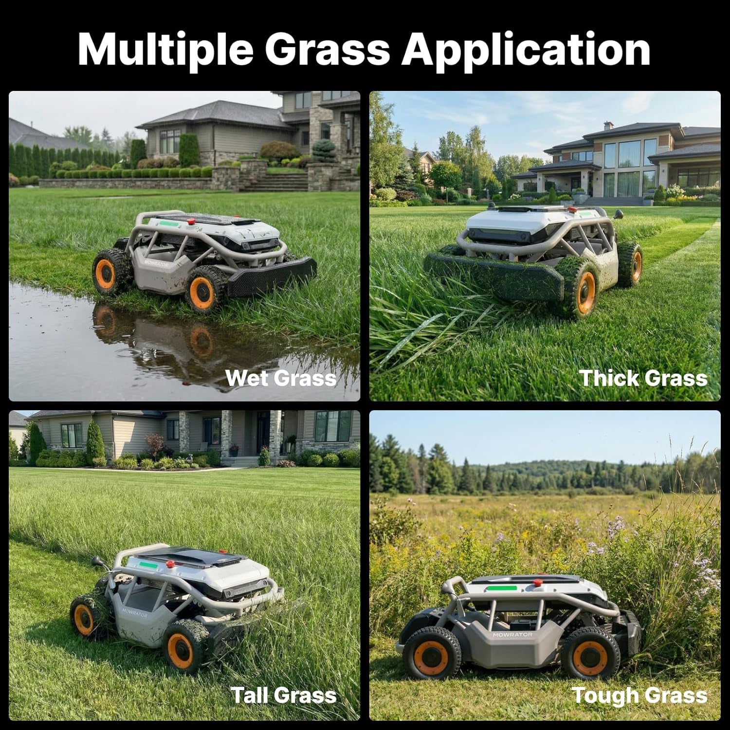 S1 4WD 18Ah Remote Control Lawn Mower, 21-Inch, 37° Slope