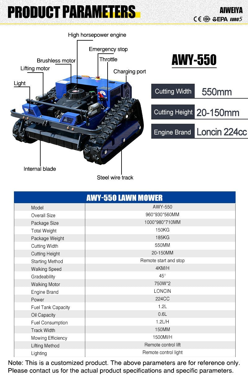 Robot Lawn Mower Sale! 22In Remotecontrol Lawn Mower Gasoline Free Shipping