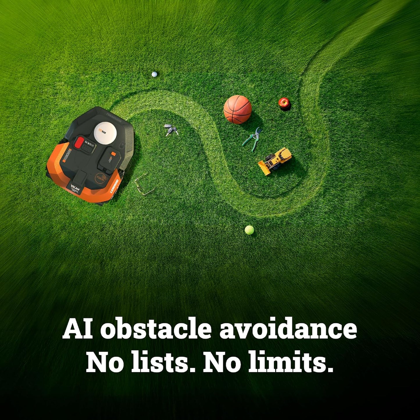 WORX Robot Lawn Mower for 1/2 Acre, No Perimeter Wire, WR320
