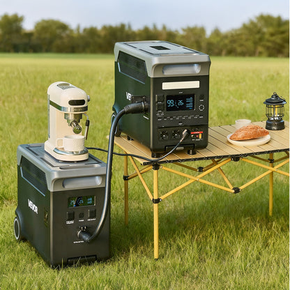 VEVOR Portable Power Station Solar Generator 3600W 3840Wh with 10 Output Ports