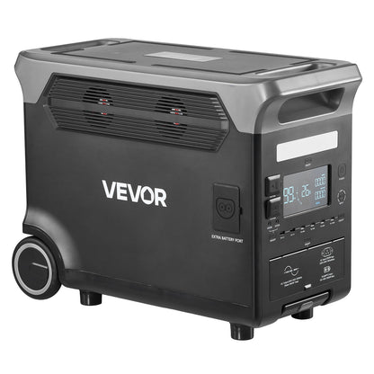 VEVOR Portable Power Station Solar Generator 3600W 3840Wh with 10 Output Ports