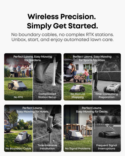Eufy Robot Lawn Mower E15, Auto Mapping, Pure Vision Navigation