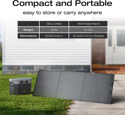 EF ECOFLOW Solar Generator Delta 2 Max with 2X160W Solar Panel