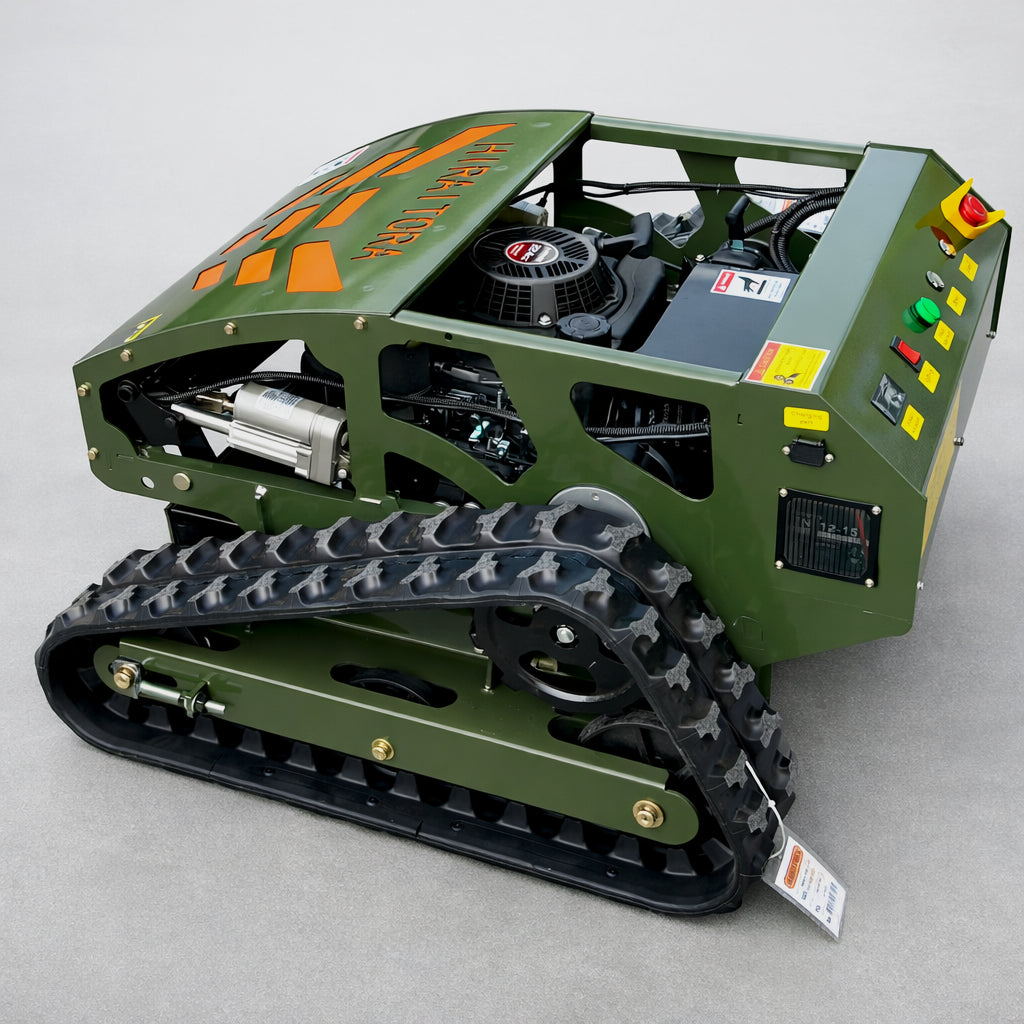 Remote Control Tracked Lawn Mower 45° Slope Gas RC Mower 22" US Stock