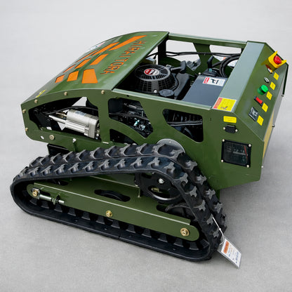 Remote Control Tracked Lawn Mower 45° Slope Gas RC Mower 22" US Stock